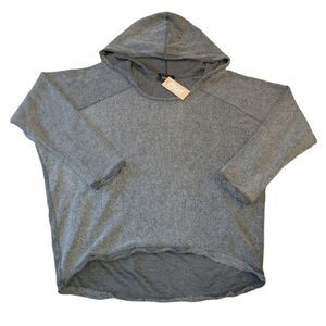 NWT Curl Sammy Duval Storia Gray Hooded Lightweight Pullover Sweatshirt M